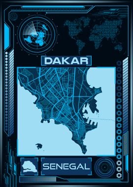 DAKAR MAP SENEGAL