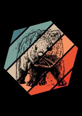 Wombat Retro Vintage