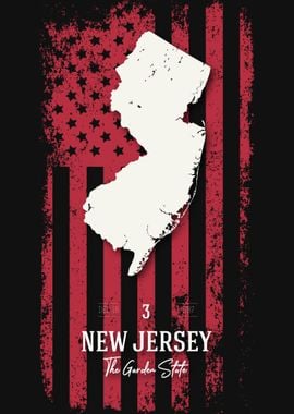 New Jersey State Map USA