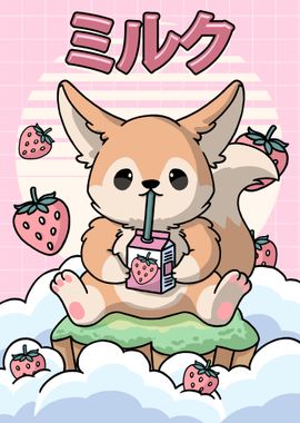 Fennec Fox Strawberry Milk