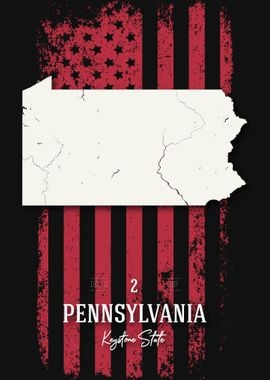 Pennsylvania State Map USA