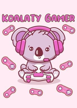 Kawaii Koala Gamer Girl