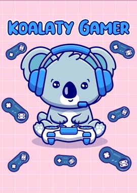 Kawaii Koala Gamer Boy