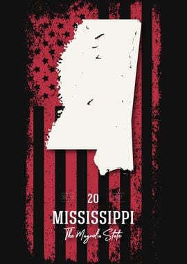 Mississippi State Map USA