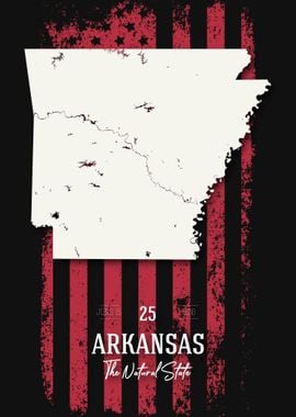 Arkansas State Map USA