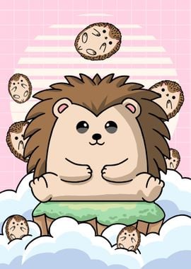 Japanese Kawaii Hedgehog