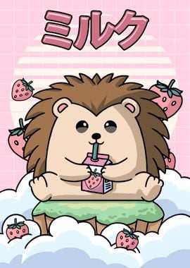 Hedgehog Strawberry Milk