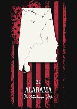 Alabama State Map USA