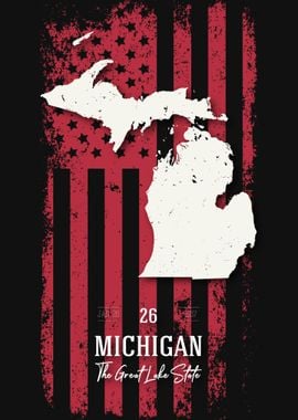 Michigan State Map USA