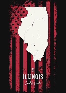 Illinois State Map USA