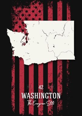 Washington State Map USA