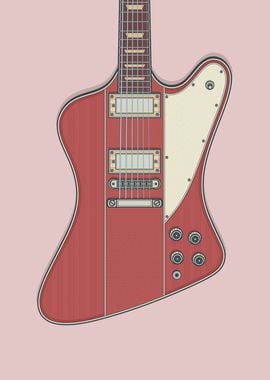 Cherry Stylish Guitar