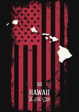 Hawaii State Map USA