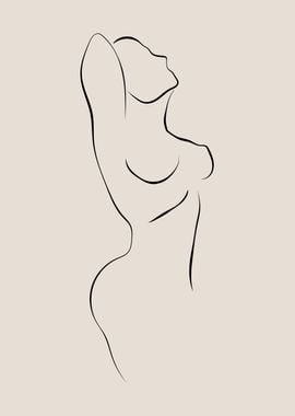 Naked woman body decor