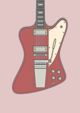 Red Stylish Guitar