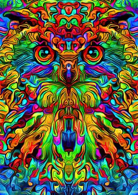 Owl Psychedelic Art