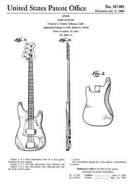 Bass Guitar Blueprint 