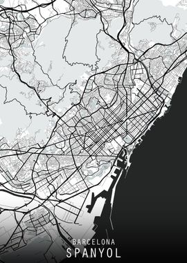 Maps barcelona spanyol