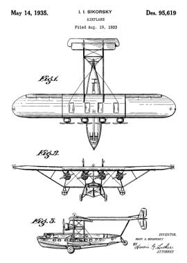 Air Plane 1935 Blueprint