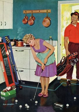 Golf in the kitchen