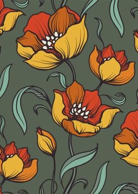 Neat Retro Floral 02