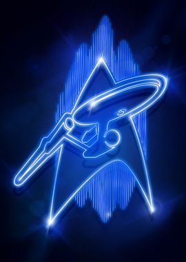 Star Trek logo neon