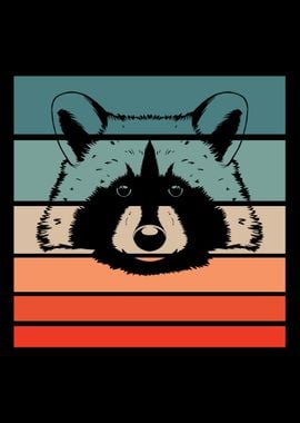 Raccoon Retro Vintage