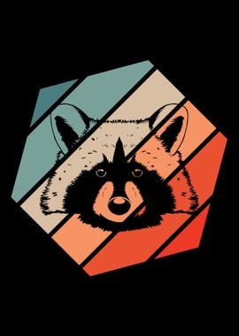 Raccoon Retro Vintage