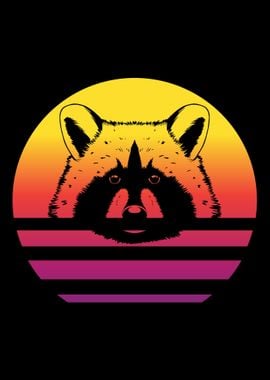 Raccoon Retro Vintage