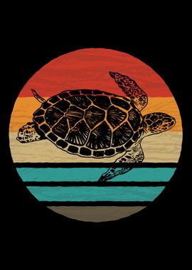 Sea Turtle Retro Vintage