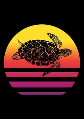 Sea Turtle Retro Vintage