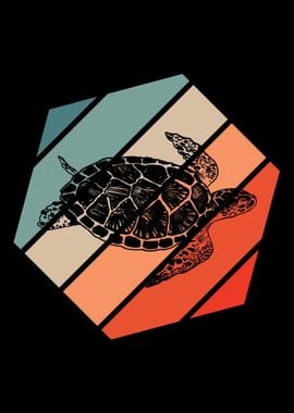 Sea Turtle Retro Vintage