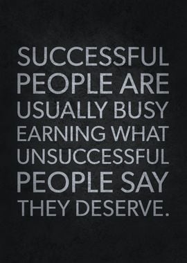 Successful People Are Busy