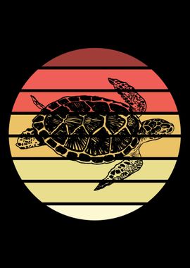 Sea Turtle Retro Vintage