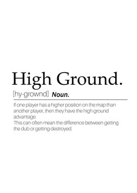 high ground word def