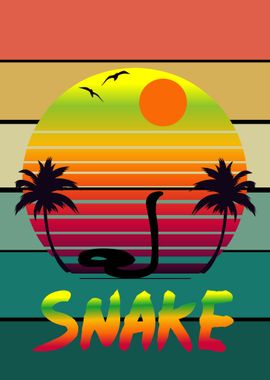 retro popart snake