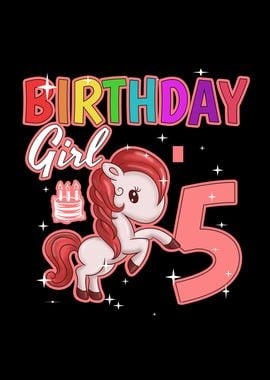 Birthday Girl 5 Horse