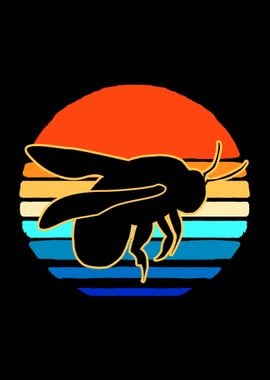 Bee Retro Colorful Wasp