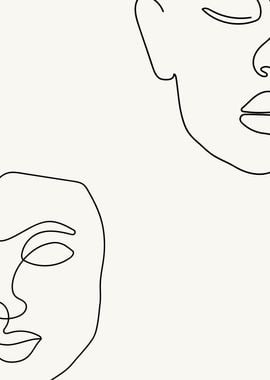 Couples continuous lineart