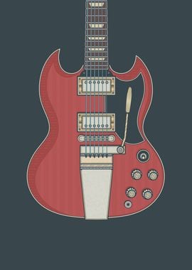 Cherry Red Solid Guitar