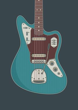 Ocean Turquoise Jag Guitar