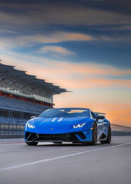 Blue Lamborghini Huracan