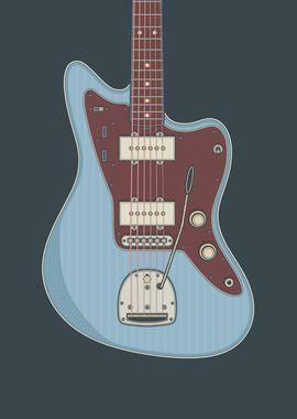 Ice Blue JM Guitar