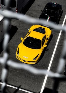 Yellow Lamborghini focus