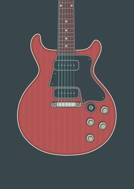 Cherry Red Rock DC Guitar