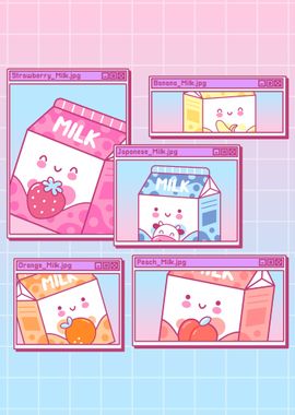 Vaporwave Aesthetic Milk