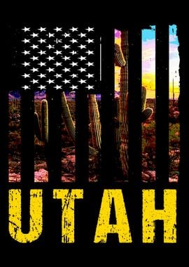 Utah American Flag Nature