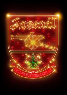 Arsenal Crest 2001 Neon