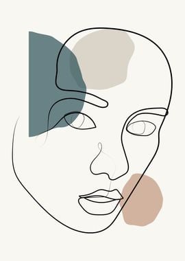 Woman One line art 