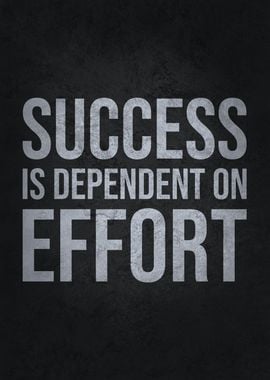 Success Depends On Effort